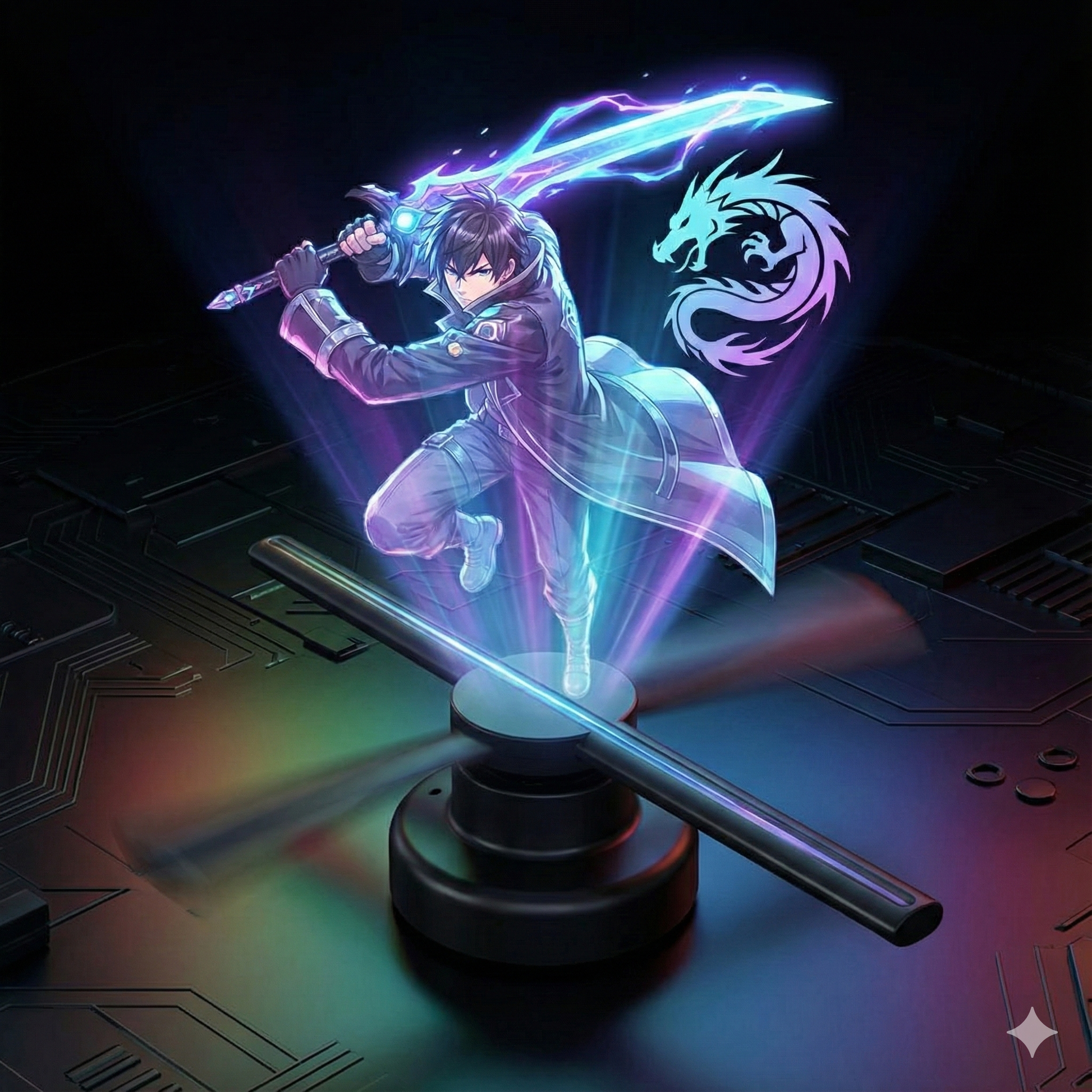 3D hologram fan 42cm with build in audio