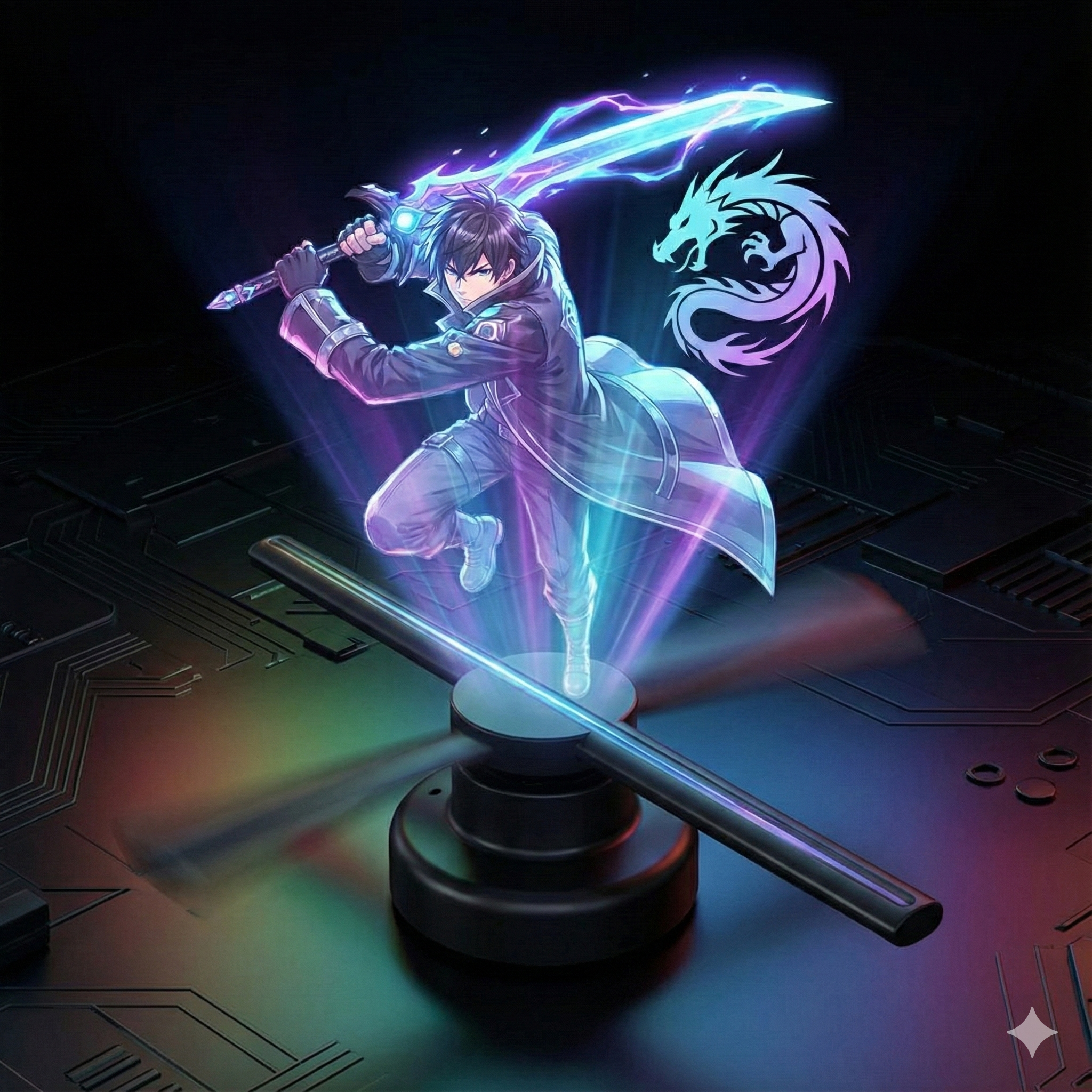 3D hologram fan 42cm with build in audio