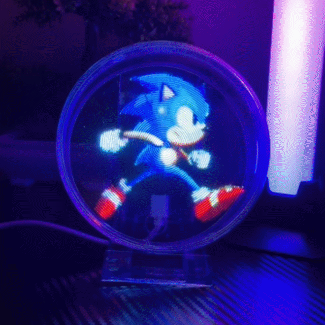 3D Hologram table Fan with protective case 11cm