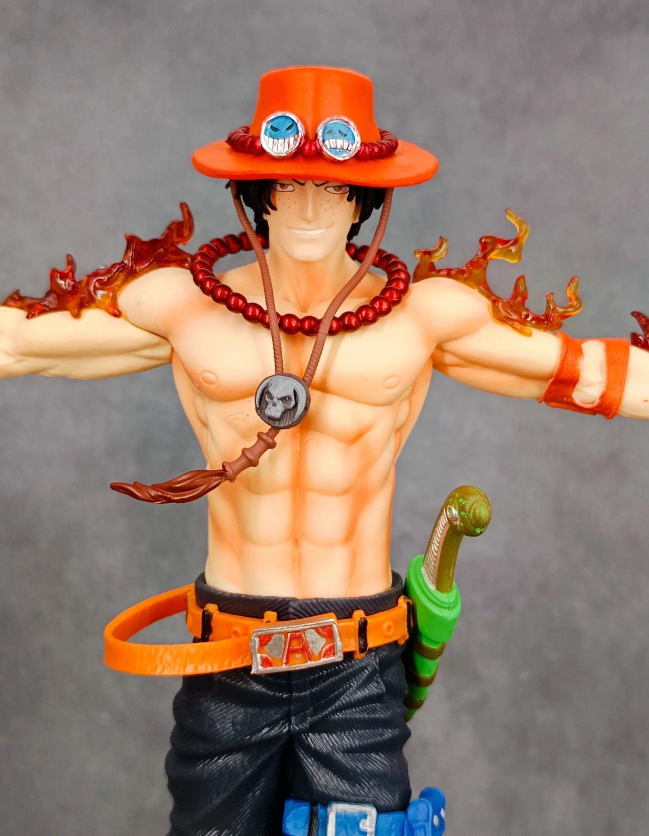 One Piece Portgas D. Ace Action Figure | Open Hand Pose | 28 cm | Lights