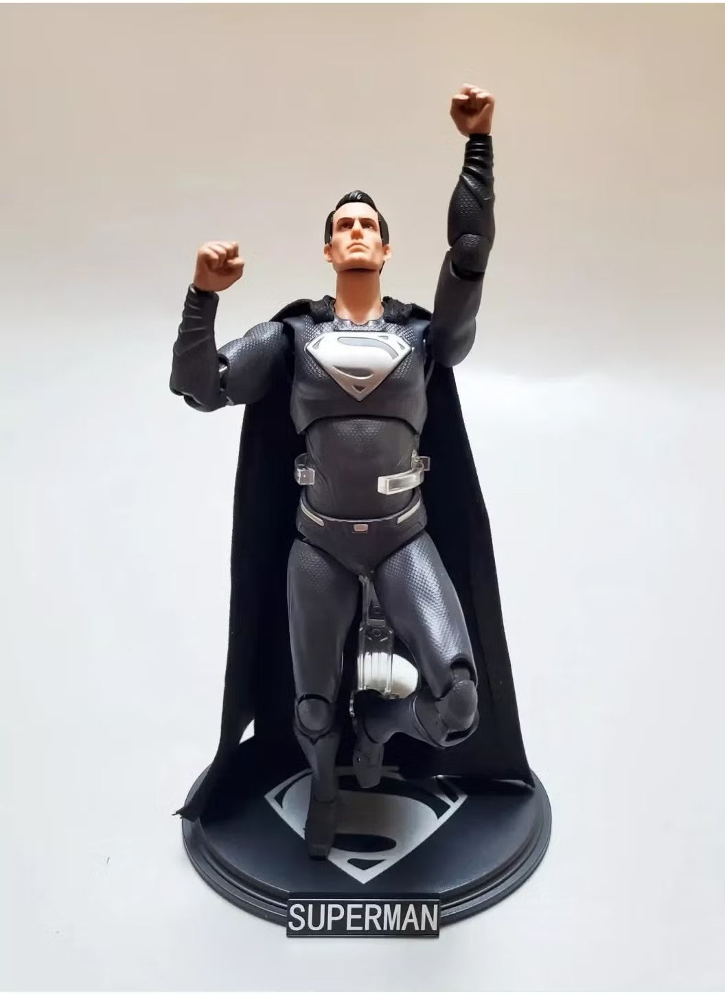 Black Superman Action Figure 1/10 Scale Found joy