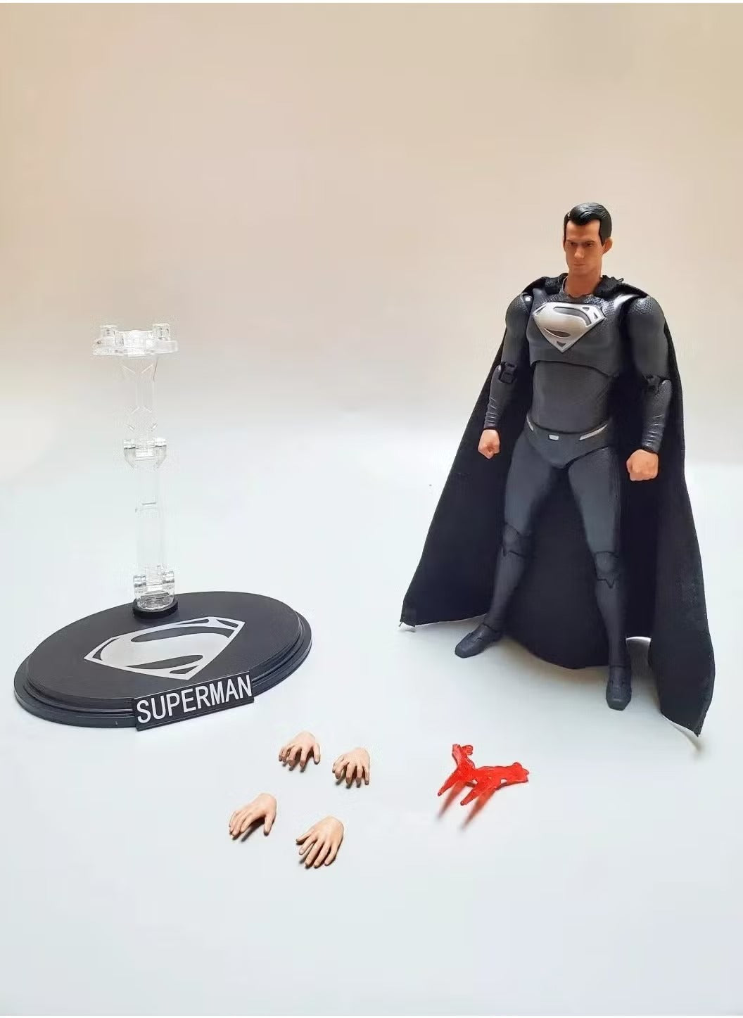 Black Superman Action Figure 1/10 Scale Found joy