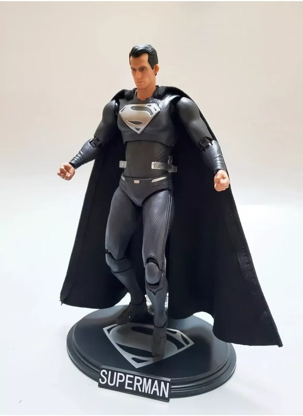 Black Superman Action Figure 1/10 Scale Found joy