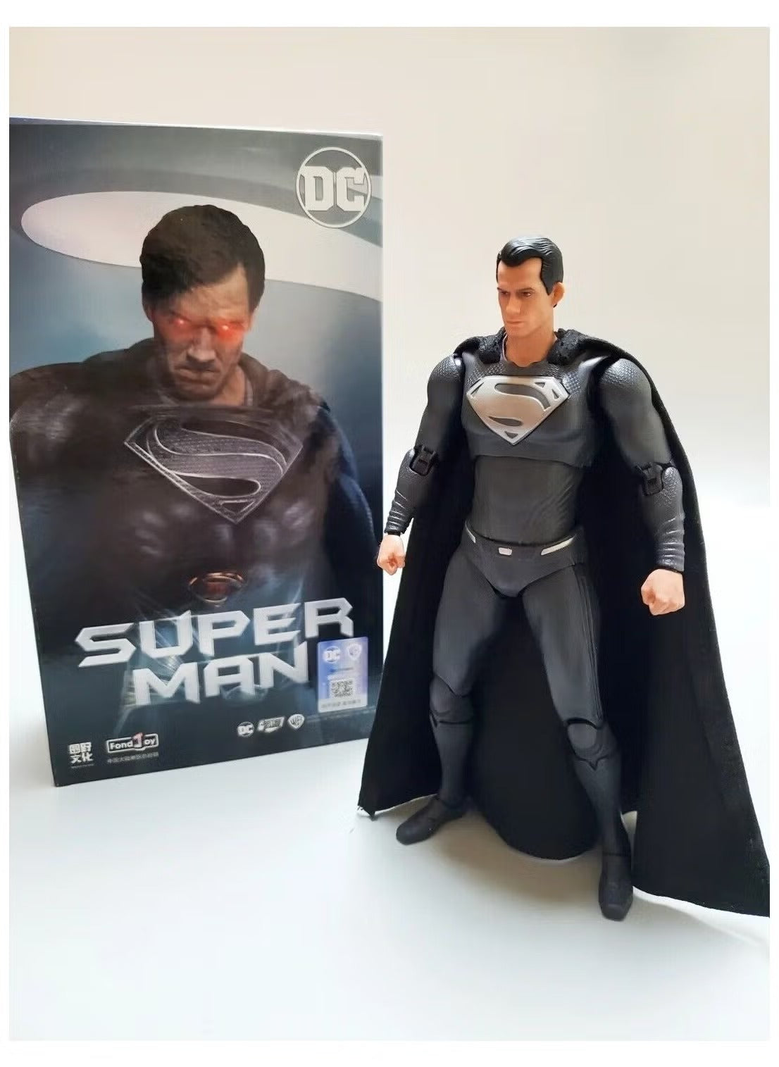 Black Superman Action Figure 1/10 Scale Found joy
