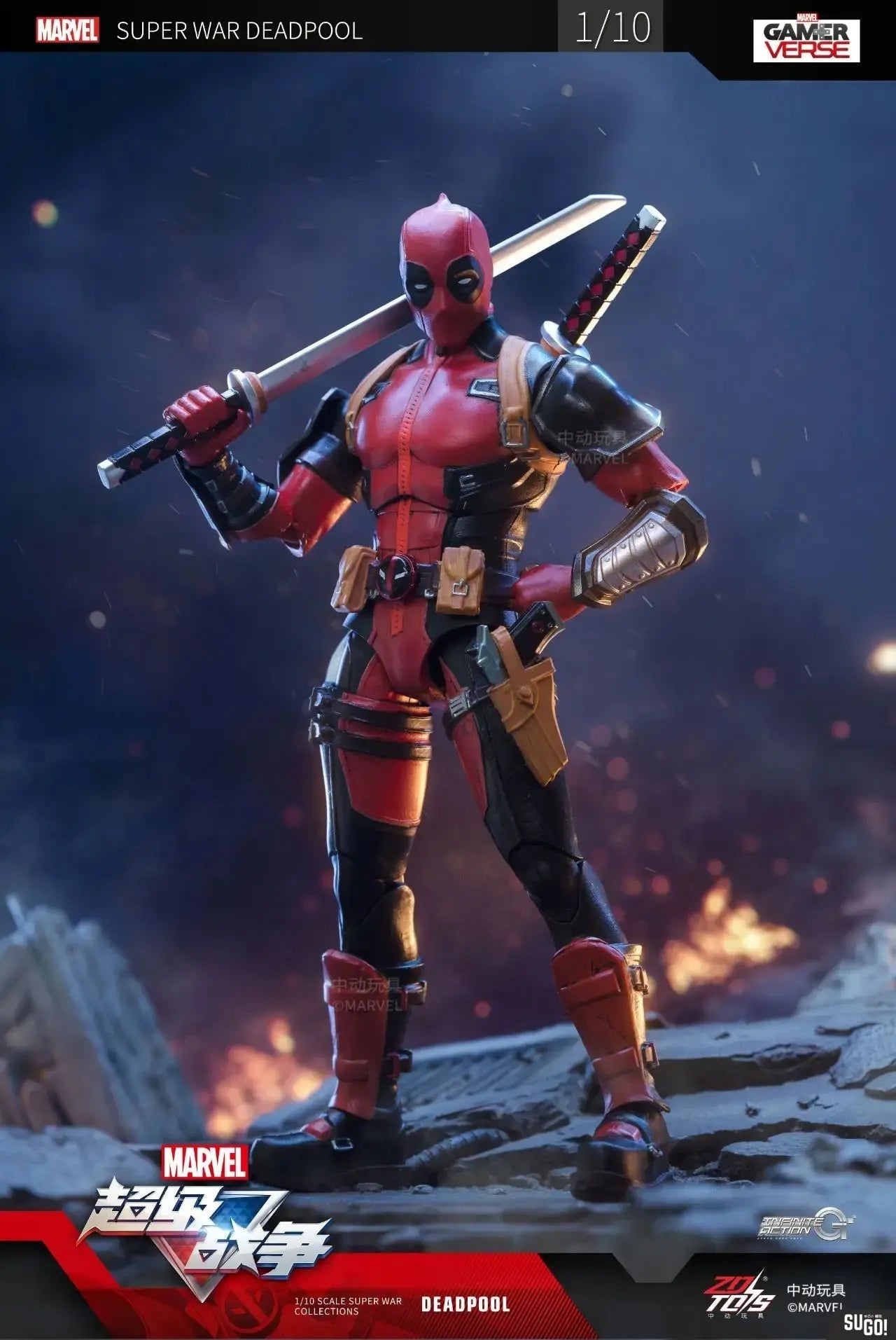 ZD Toys - Deadpool  1:10 Scale Action Figure