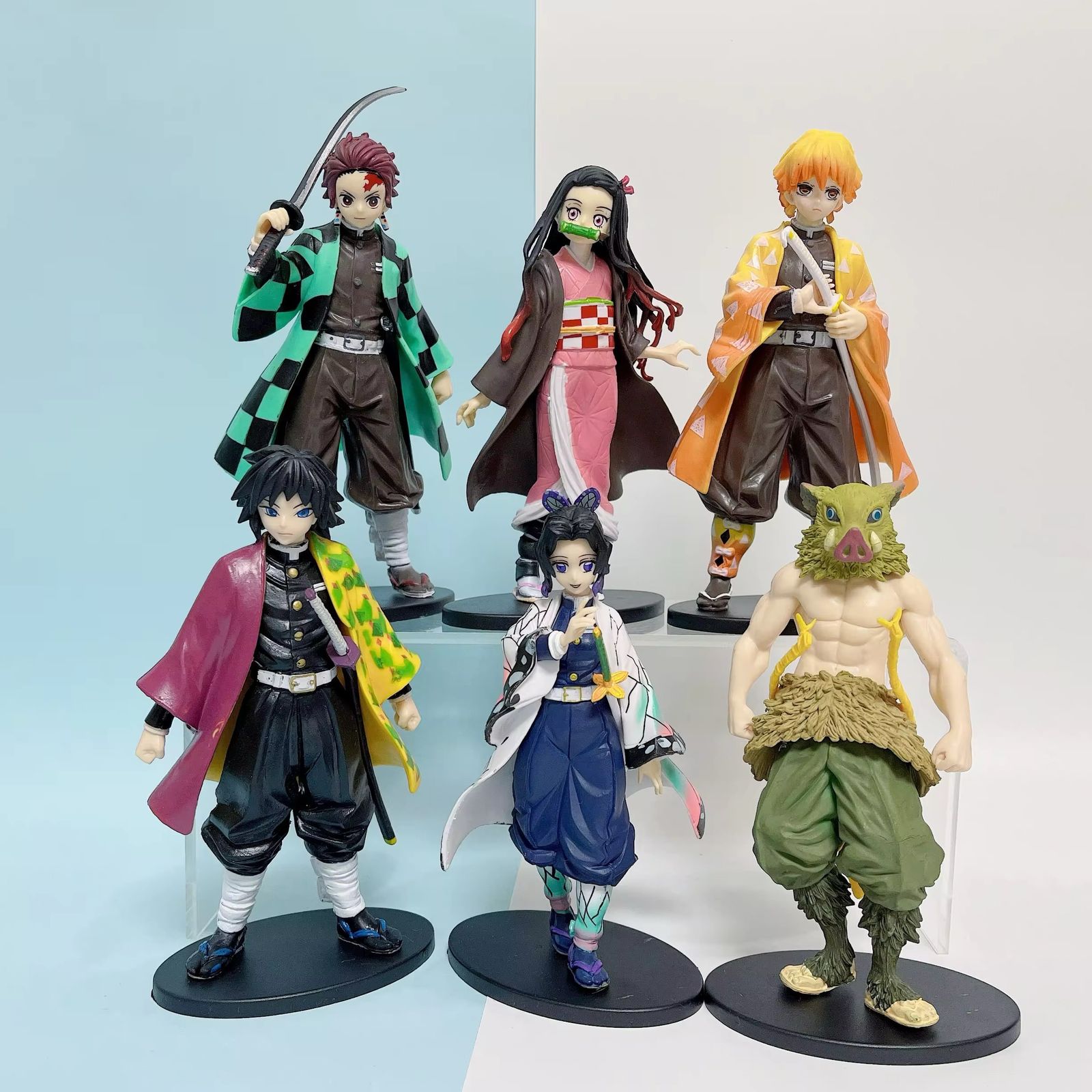 Demon Slayer Anime Set Of 6 Big Size Action Figures PVC Models Anime Figurines | 16 Cms |