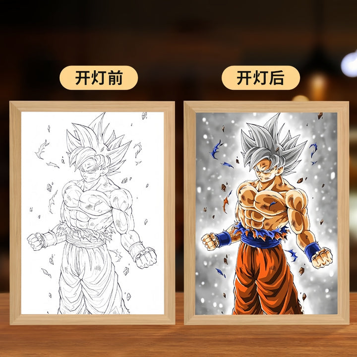 Goku dbz Anime led light box