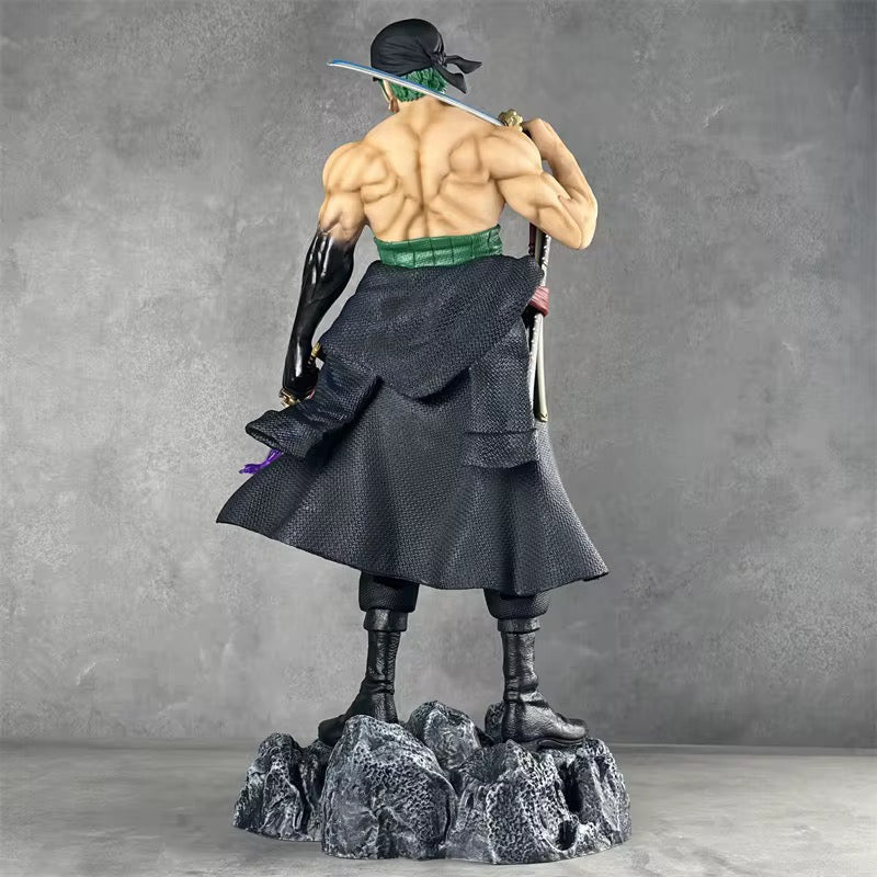 One Piece Stand Posture Roronoa Zoro Anime Action Fight Figures Pvc Statue | 50 CMS |