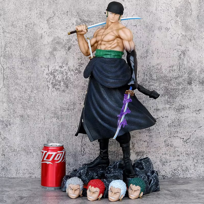 One Piece Stand Posture Roronoa Zoro Anime Action Fight Figures Pvc Statue | 50 CMS |