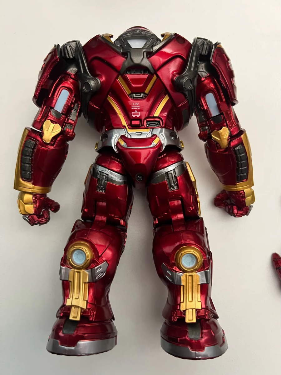 Iron man Hulkbuster with lights and dual hands  25cm approx high quality 2 hands