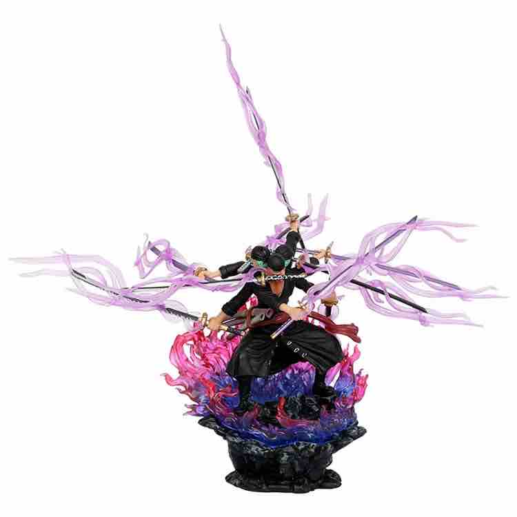 Zoro with 3 face and swords 25cm