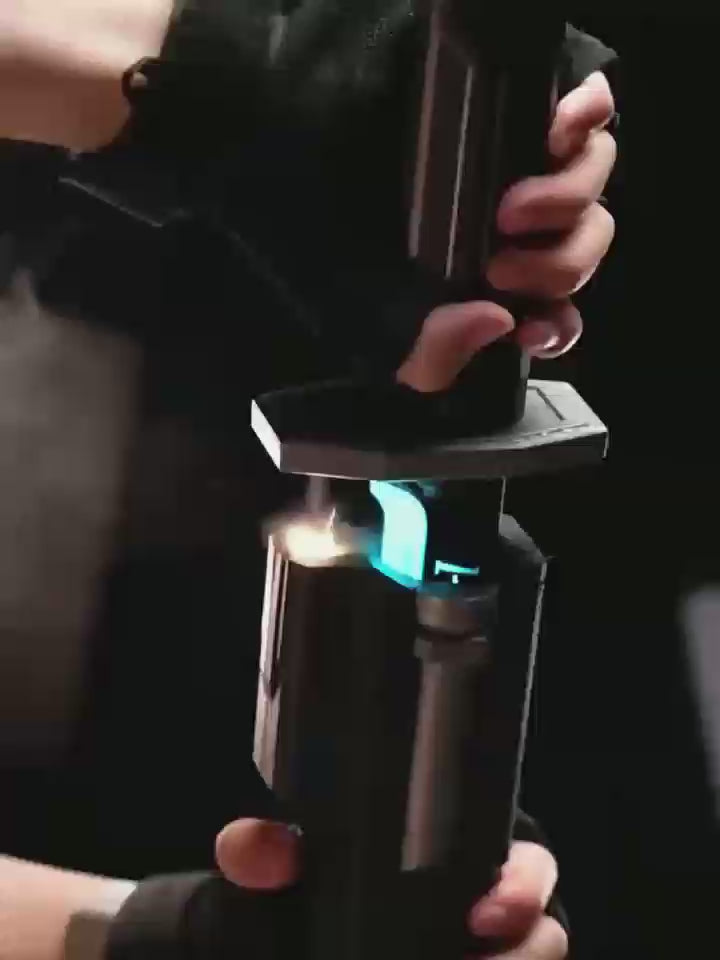 Led Laser Sword With Spark Smoke Effect RGB Light Color Cosplay Kids Bf Gift