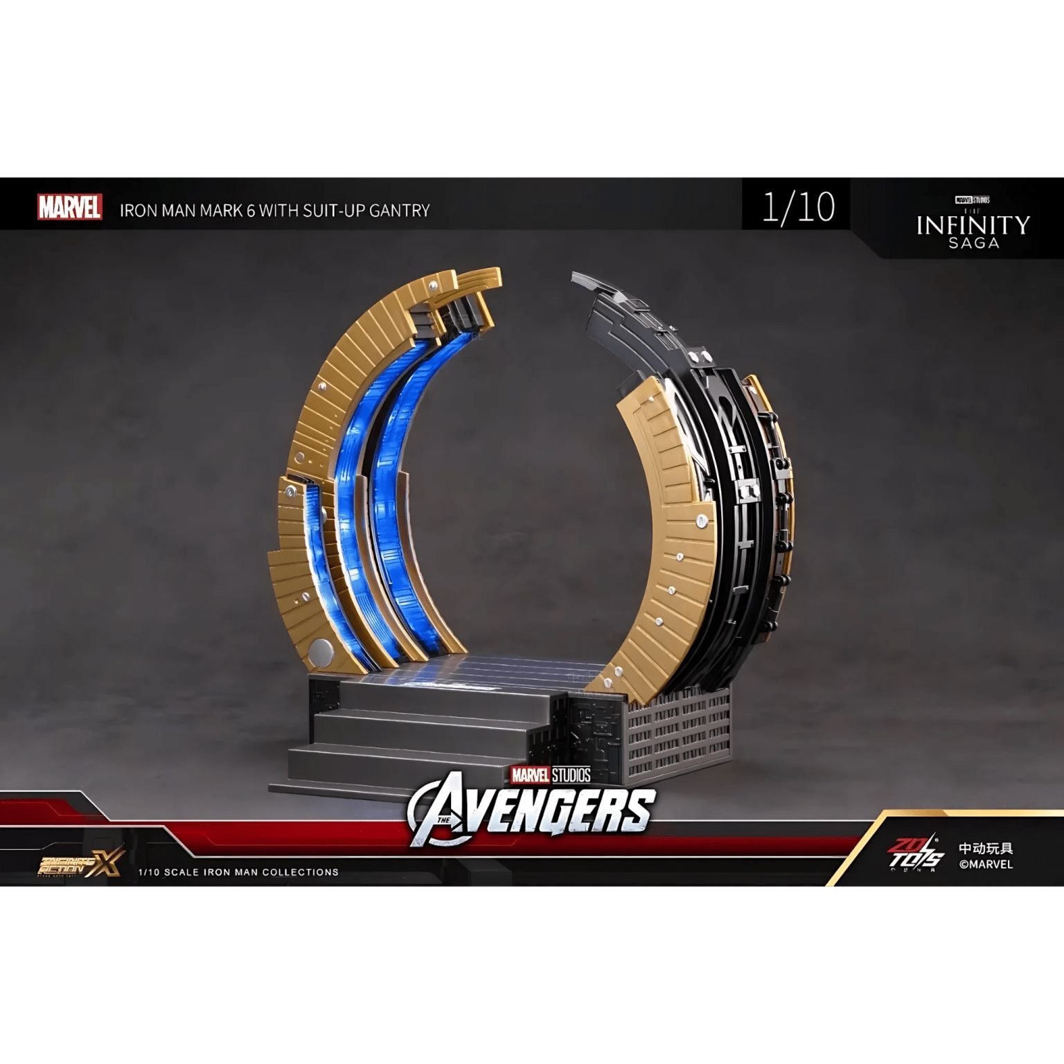 IRON MAN Mark 6 with Suit-Up Gantry Action Figure by ZD Toys Pre Order