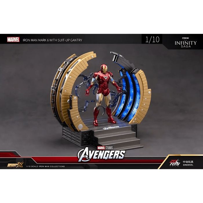 IRON MAN Mark 6 with Suit-Up Gantry Action Figure by ZD Toys Pre Order